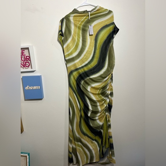 The Maya Ruched Cowl-Neck Dress: Mesh Edition by Anthropologie - Picture 5 of 7